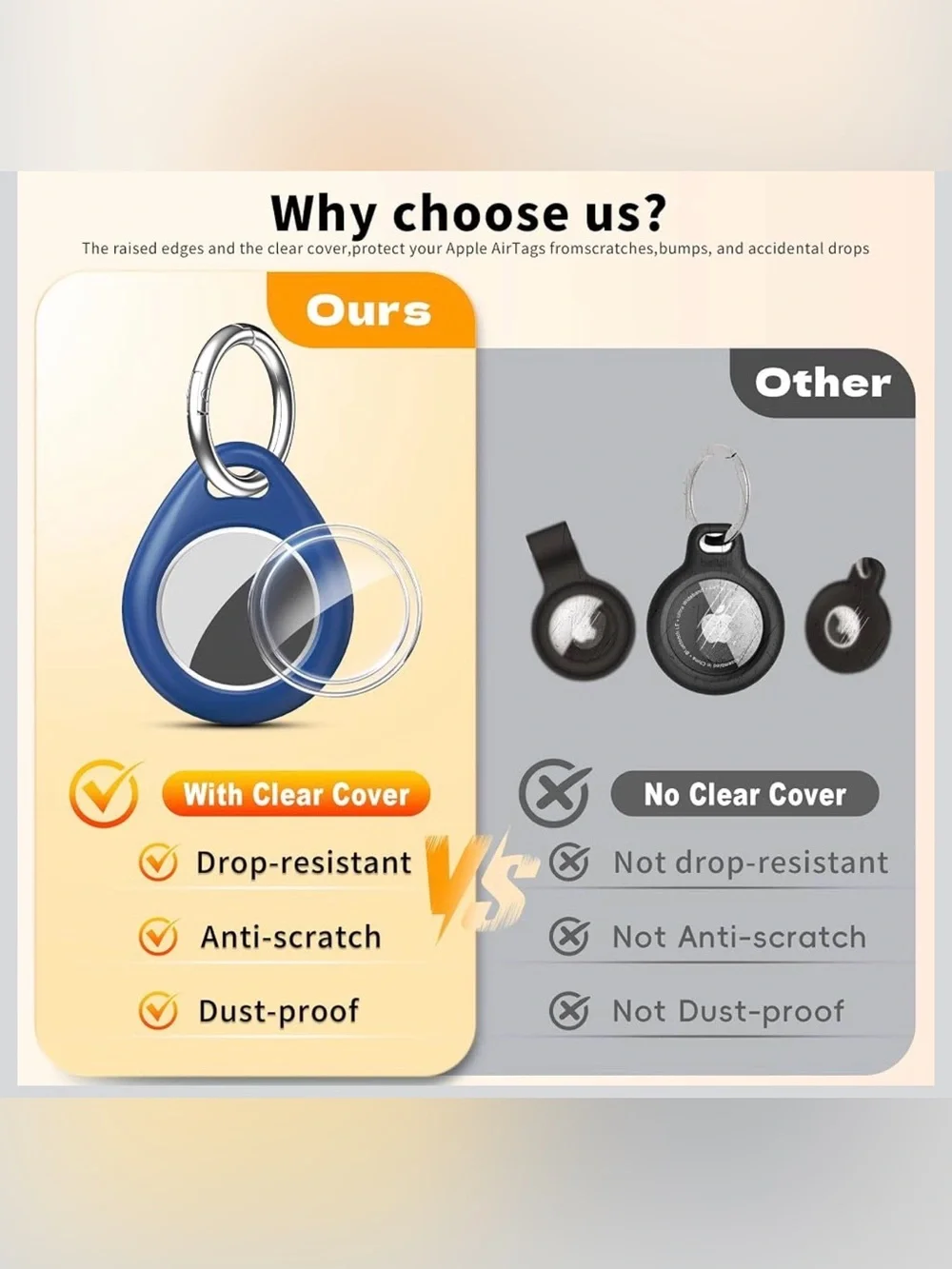 Air Tag Tracker Protective Case 4 Pack Keychain Clip Holder Backpacks, Pets.